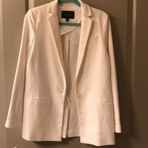 Banana Republic White Linen Blazer